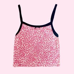 💖 Brandy Melville Pink Cheetah Print Cami 🐆